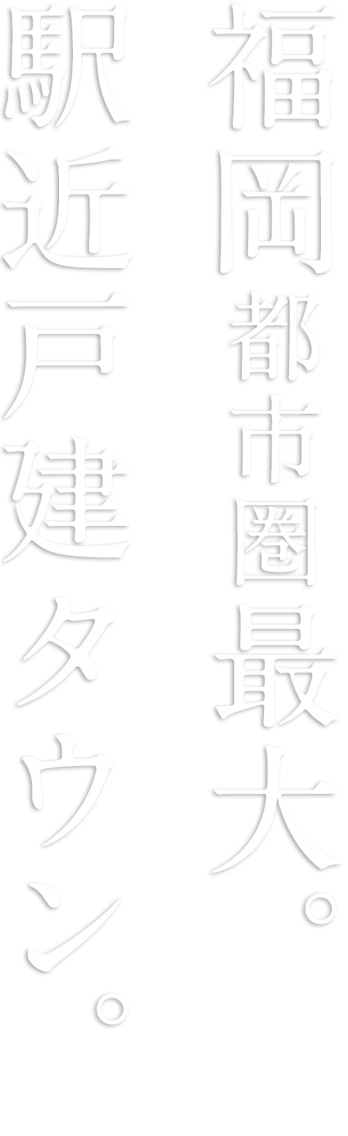 福岡都市圏最大。駅近戸建てタウン。