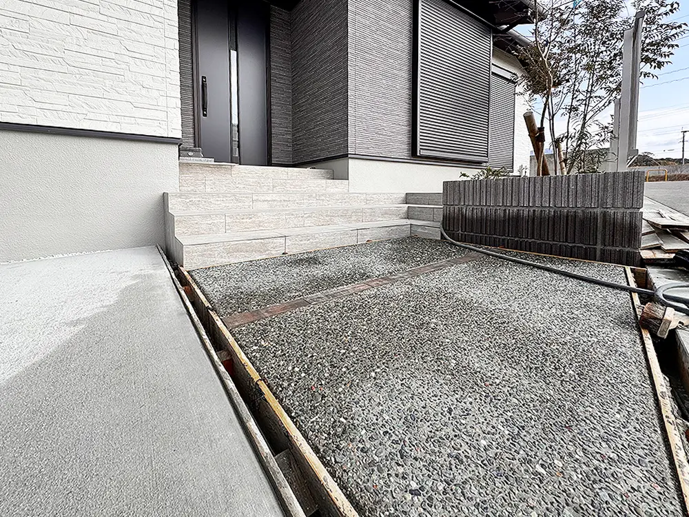 外構工事の様子