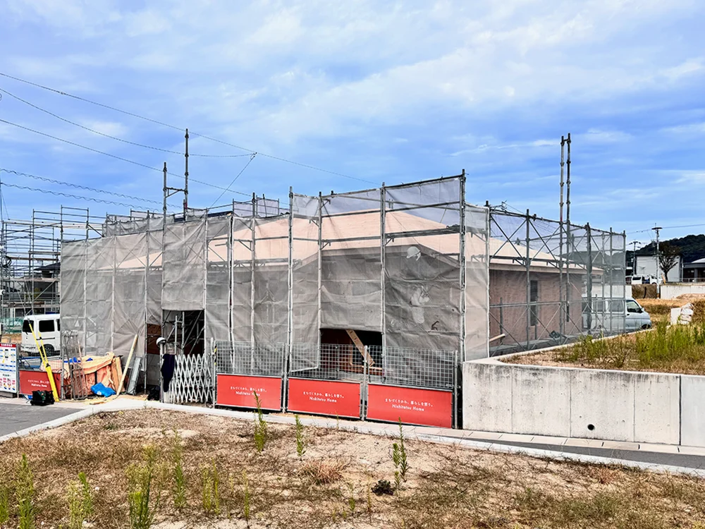 建方工事／上棟の様子