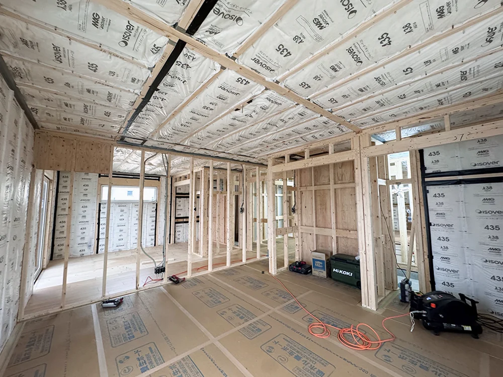 防水・断熱工事の様子