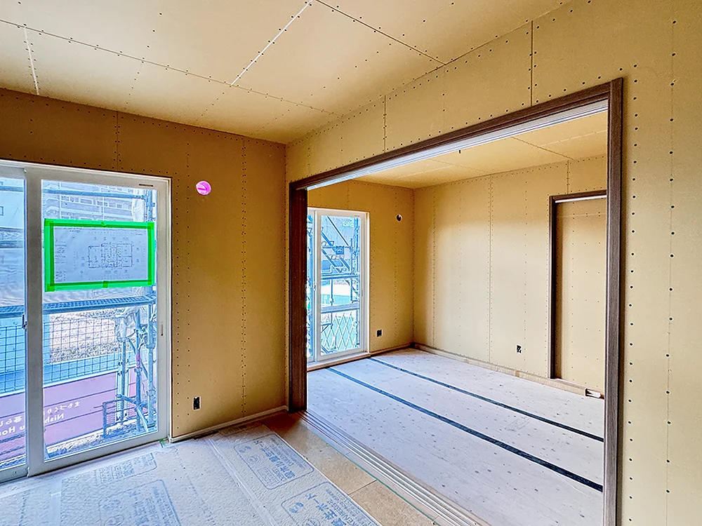 内部造作工事の様子