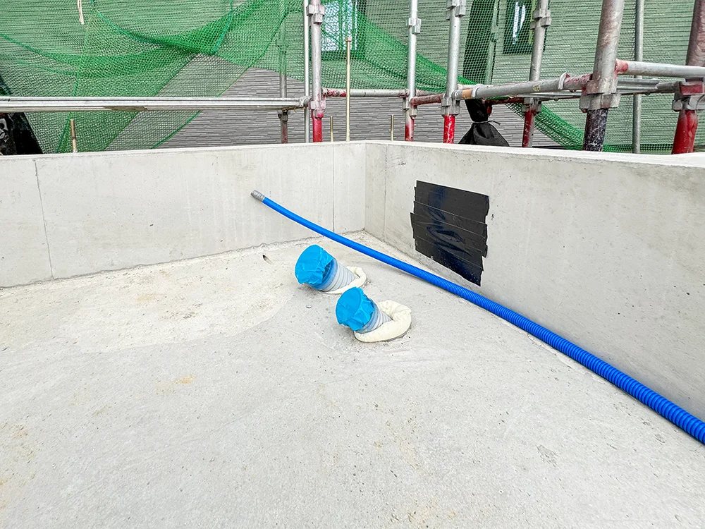 耐久性・耐熱性に優れた樹脂製給水管の配管状況