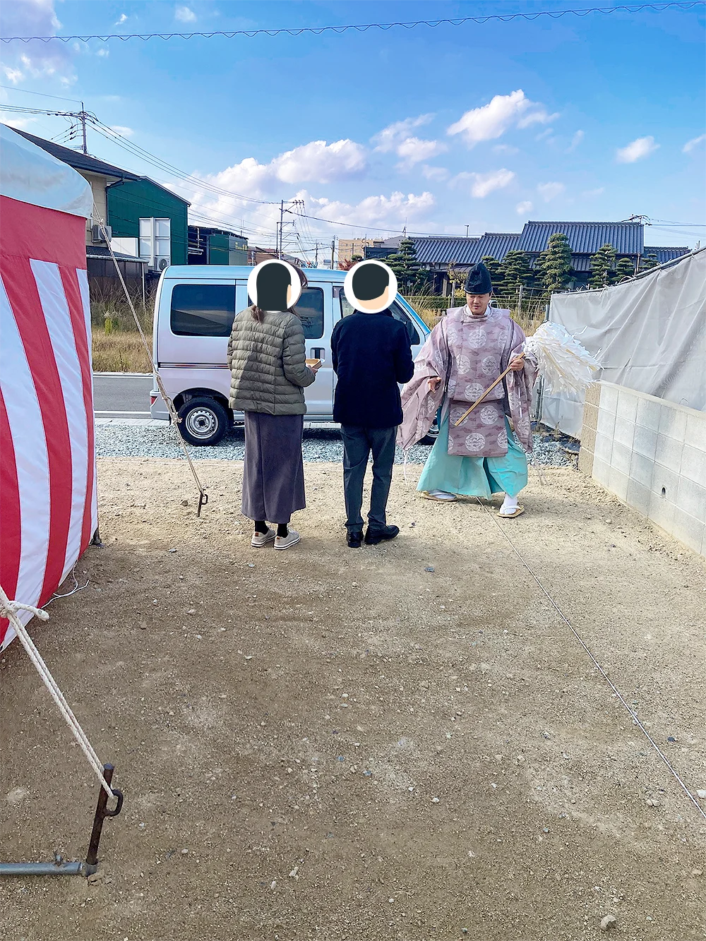 地鎮祭の様子