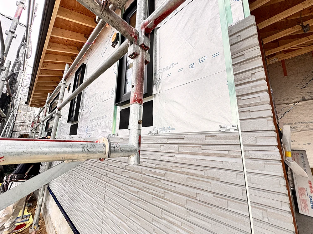 外壁サイディング工事の様子