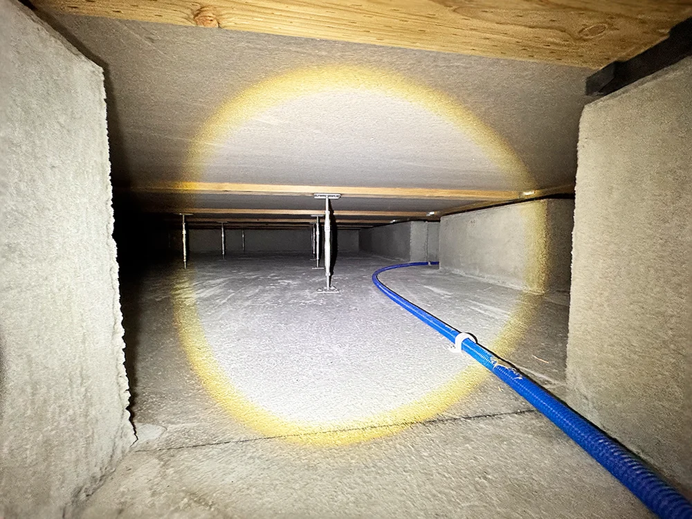 床下断熱の検査状況