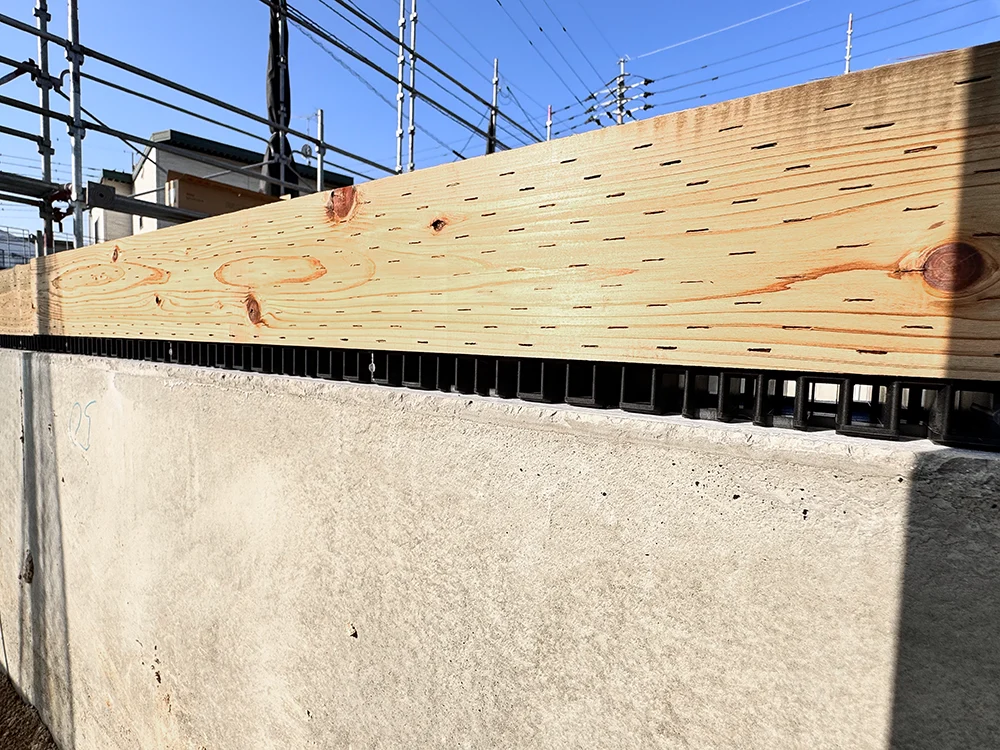 配管工事・躯体土台の様子