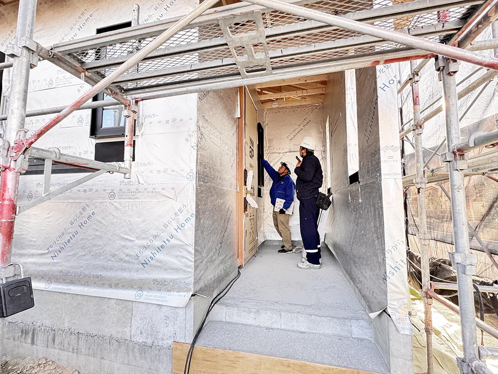 ＪＩＯ防水下地検査の様子