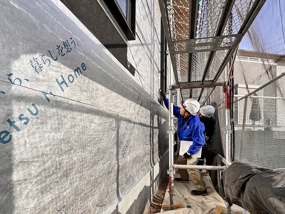 ＪＩＯ防水下地検査の様子