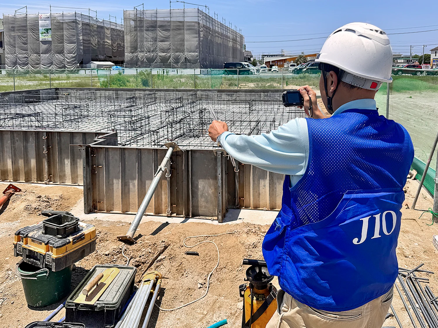 基礎工事②／JIO配筋検査