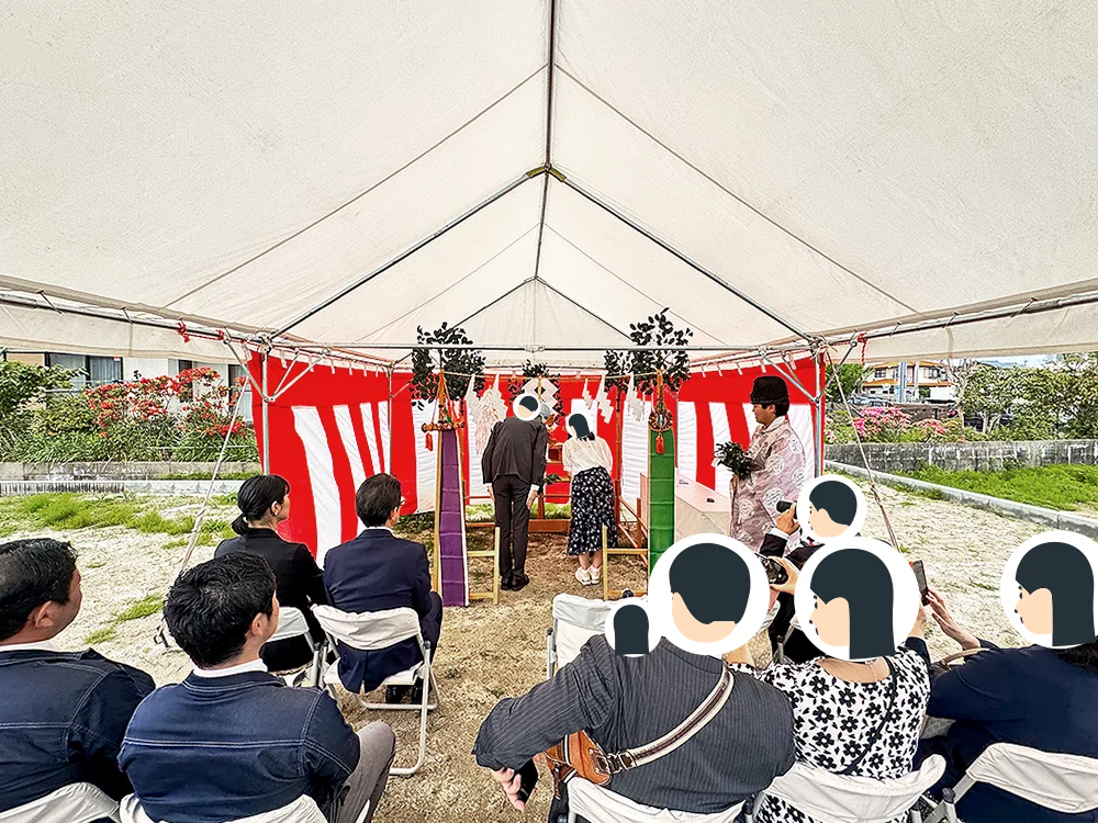 玉串奉奠が行われる祭壇